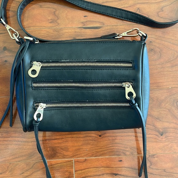 COPY - Black Vegan Leather Crossbody Bag Purse with Gold Hardware - Picture 2 of 15